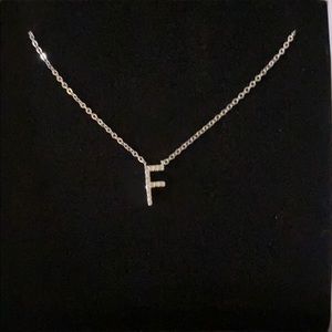 Diamond initial necklace